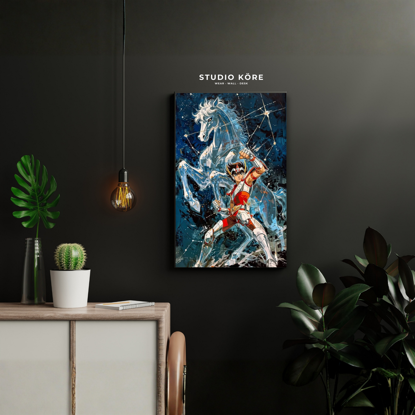Cuadro Saint Seiya Seiya Pegaso Decorativo Premium
