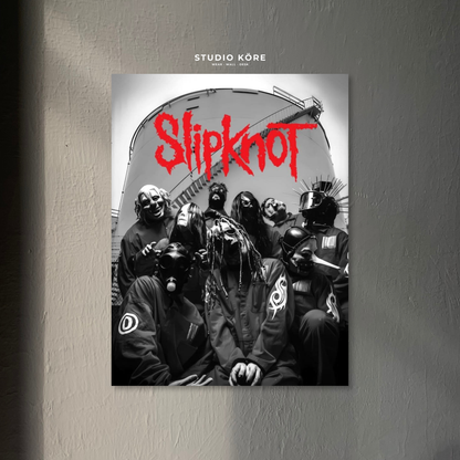 Cuadro Slipknot Black Masks Decorativo Premium