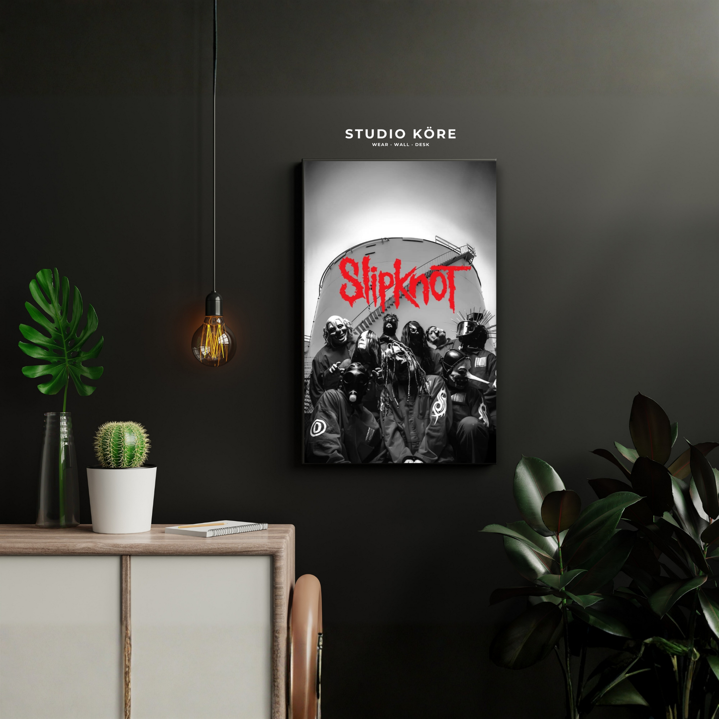 Cuadro Slipknot Black Masks Decorativo Premium