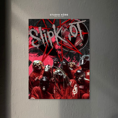 Cuadro Slipknot Red Chaos Decorativo Premium