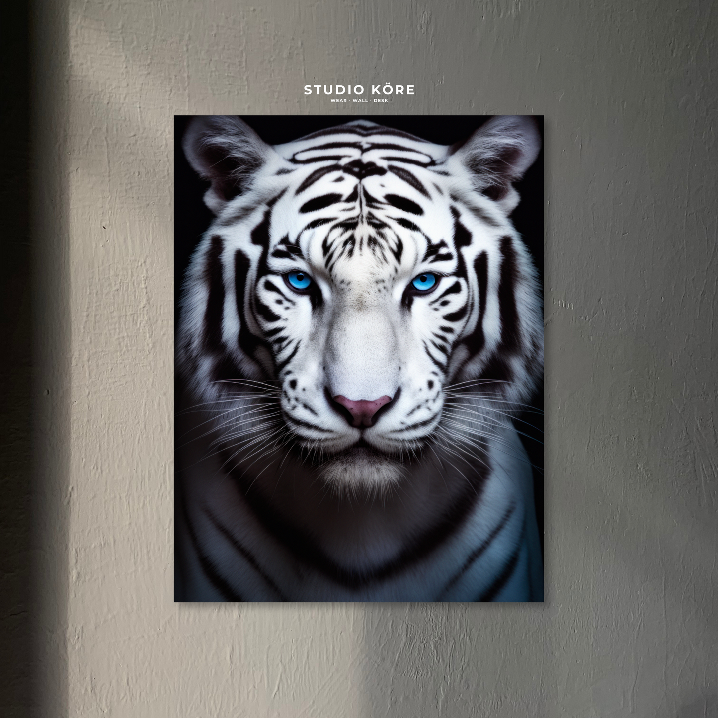 Cuadro Tigre Blanco Frontal Decorativo Premium