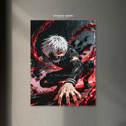 Cuadro Tokyo Ghoul Kaneki Kagune Decorativo Premium
