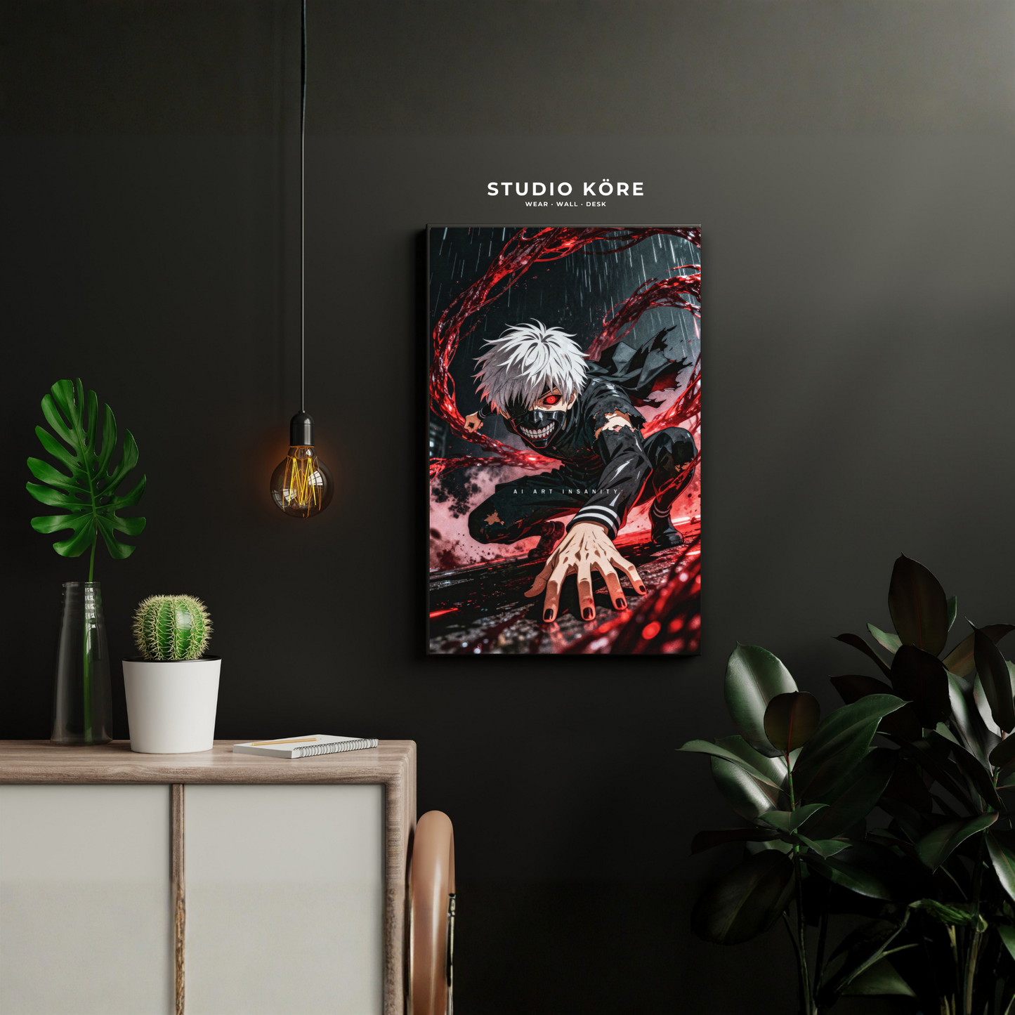 Cuadro Tokyo Ghoul Kaneki Kagune Decorativo Premium