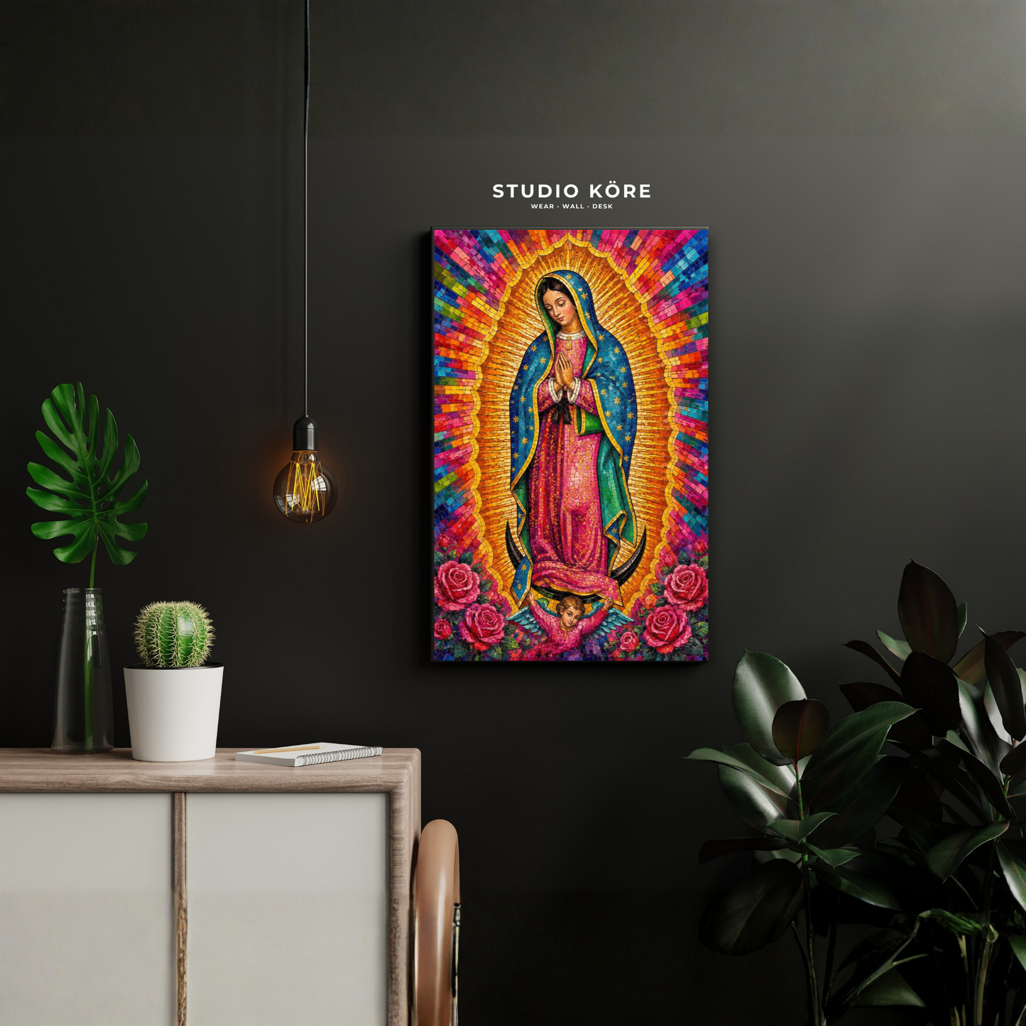 Cuadro Virgen de Guadalupe Resplandor Divino Decorativo Premium