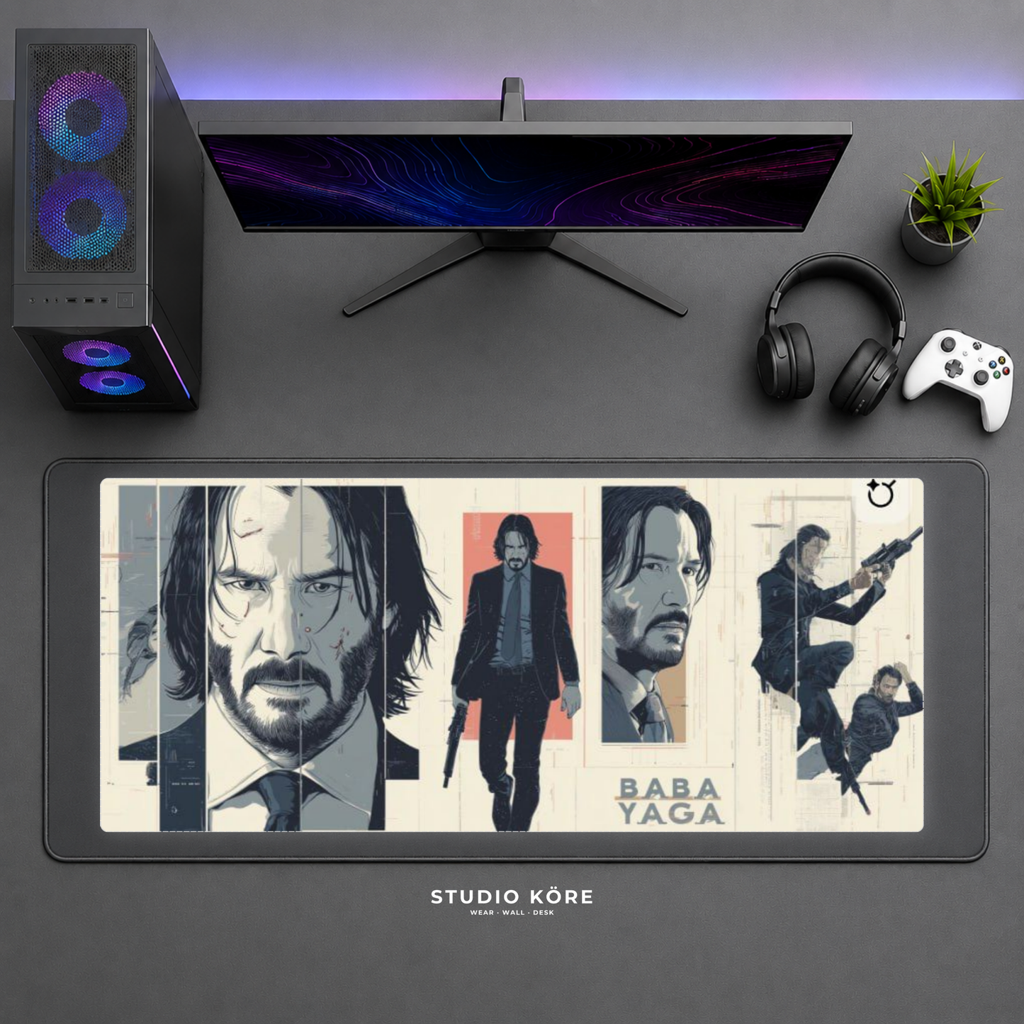 Gamer Pad Mouse XL 60×30 cm – John Wick