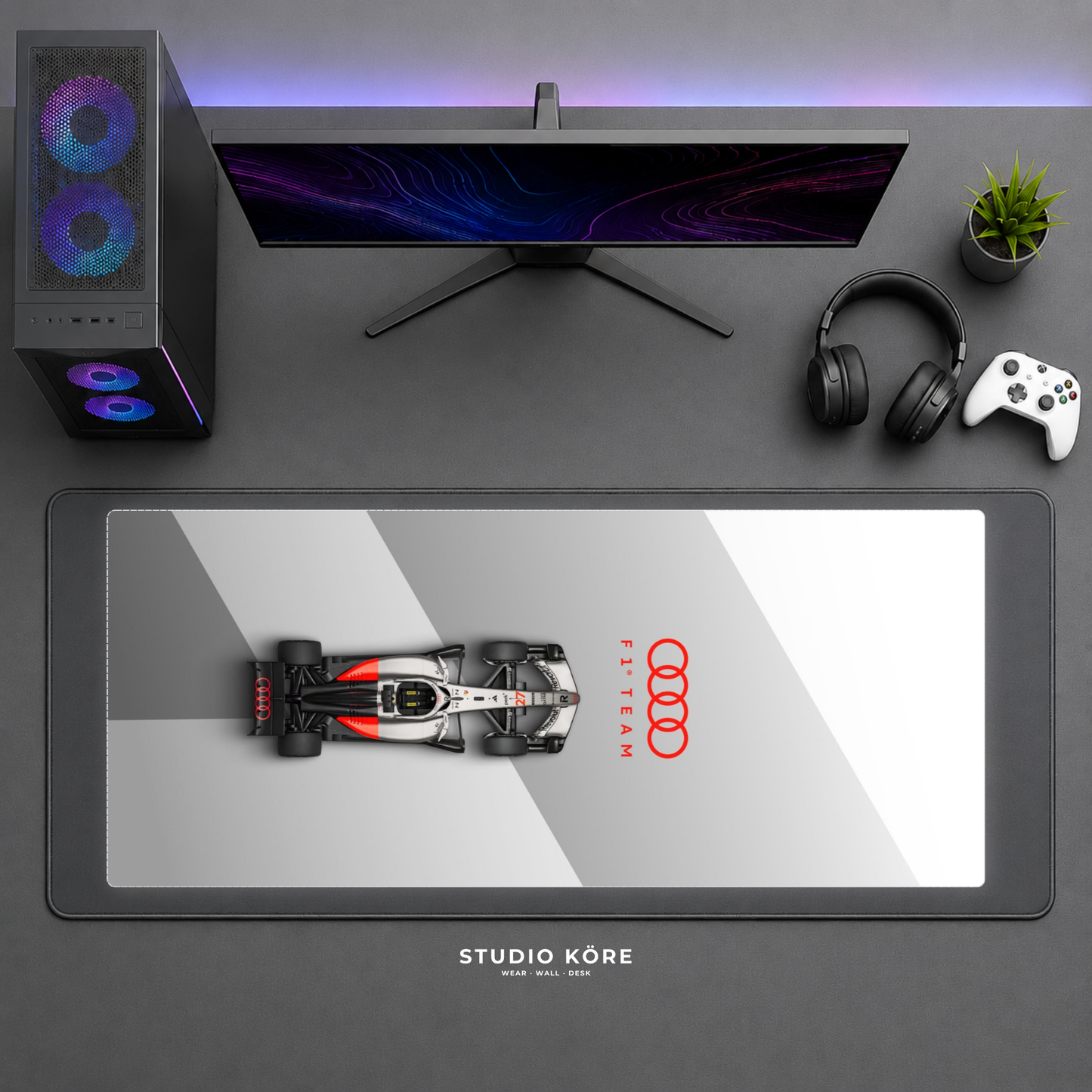 Gamer Pad Mouse XL 60×30 cm – Scuderia Audi F1