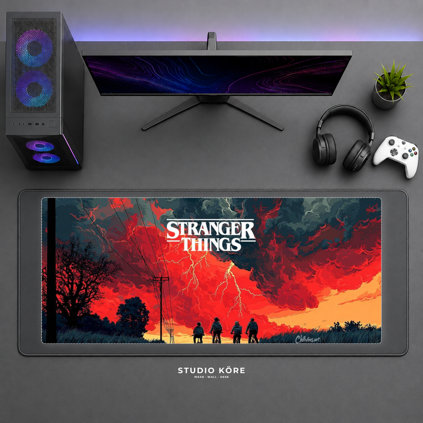Gamer Pad Mouse XL 60×30 cm – Stranger Things Vol1