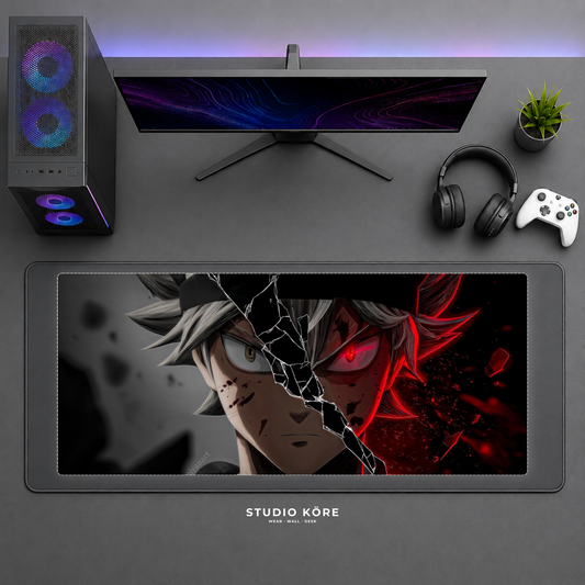 Gamer Pad Mouse XL 60×30 cm – Black Clover Asta