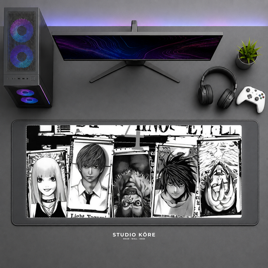 Gamer Pad Mouse XL 60×30 cm – Death Note Kira y L