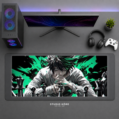 Gamer Pad Mouse XL 60×30 cm – Death Note L Ajedrez
