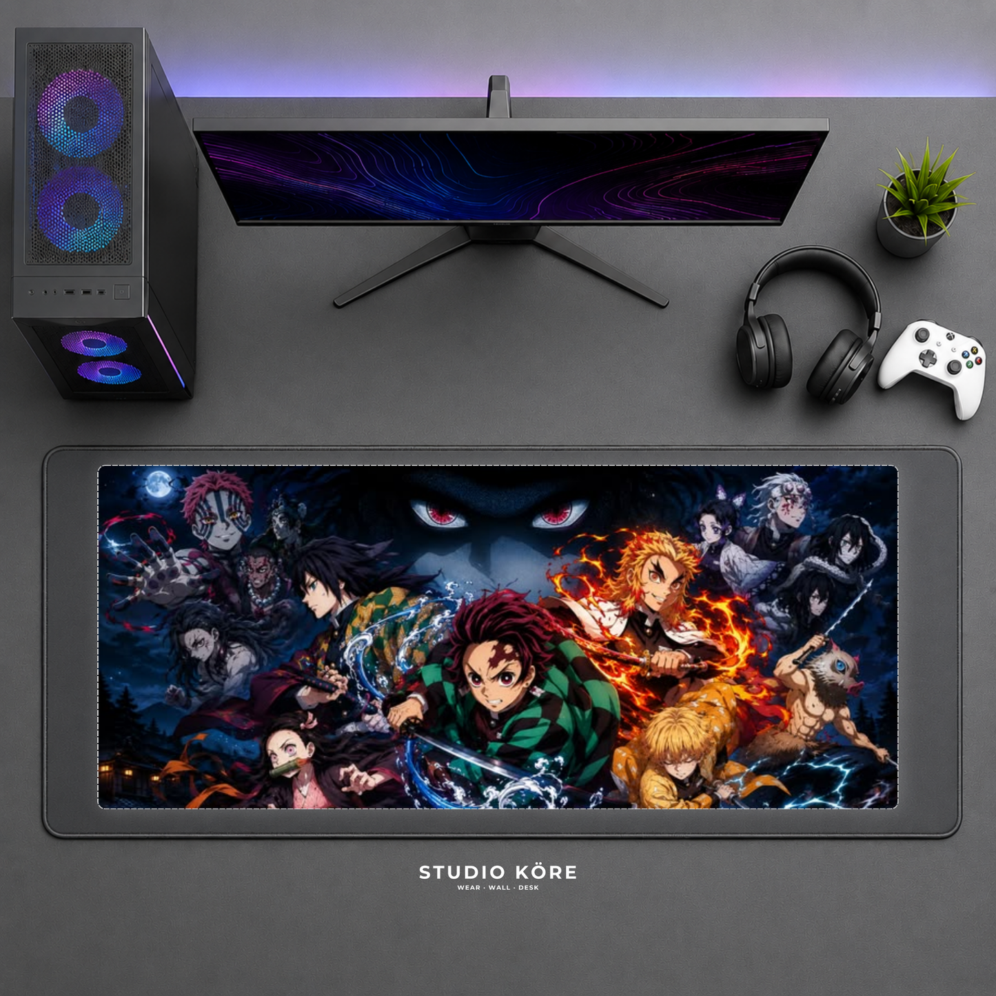 Gamer Pad Mouse XL 60×30 cm – Demon Slayer Cazadores