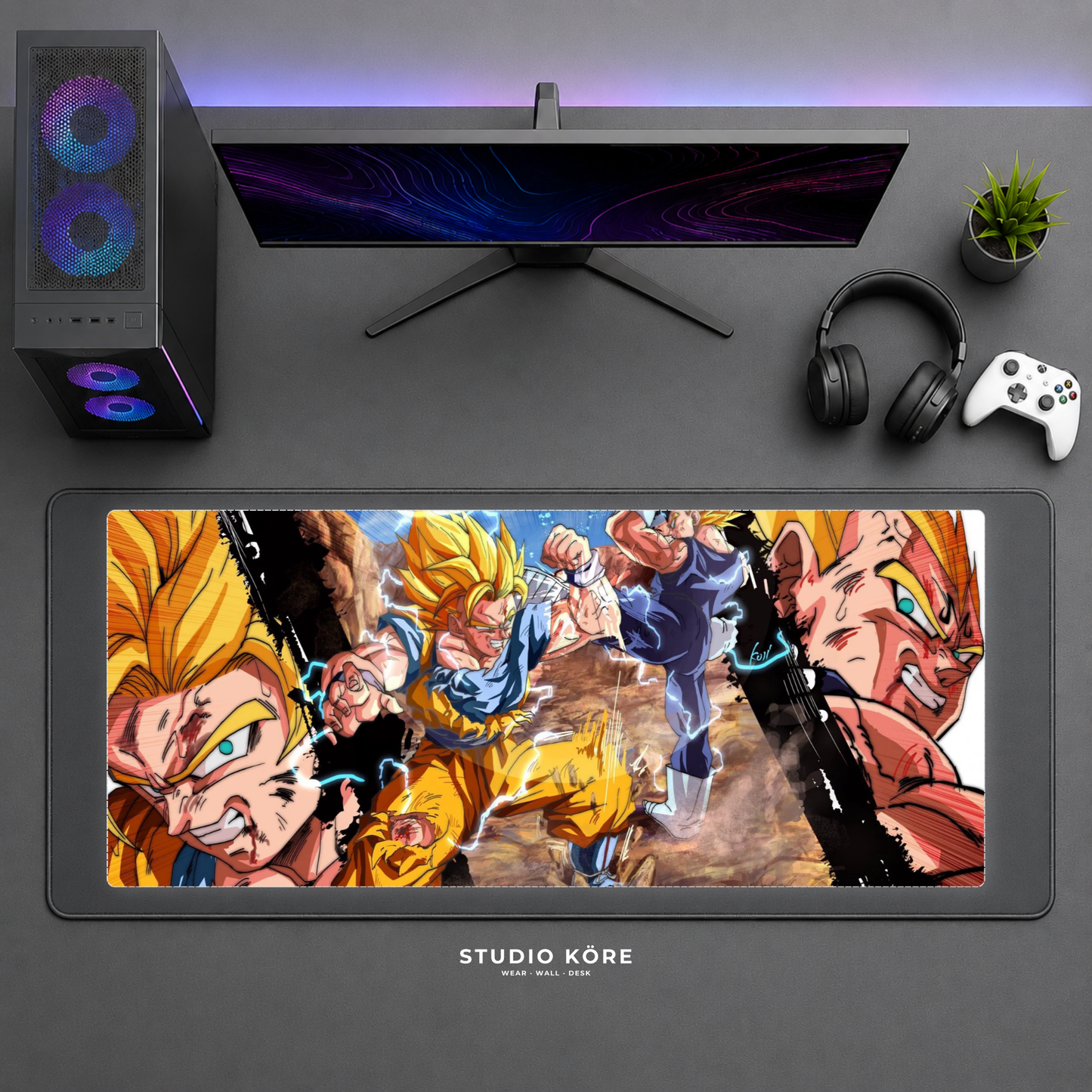 Gamer Pad Mouse XL 60×30 cm – Dragon Ball Super Saiyans