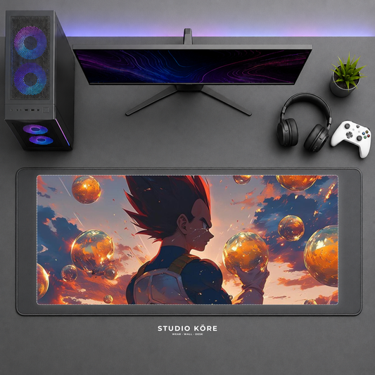 Gamer Pad Mouse XL 60×30 cm – Dragon Ball Vegeta Esferas