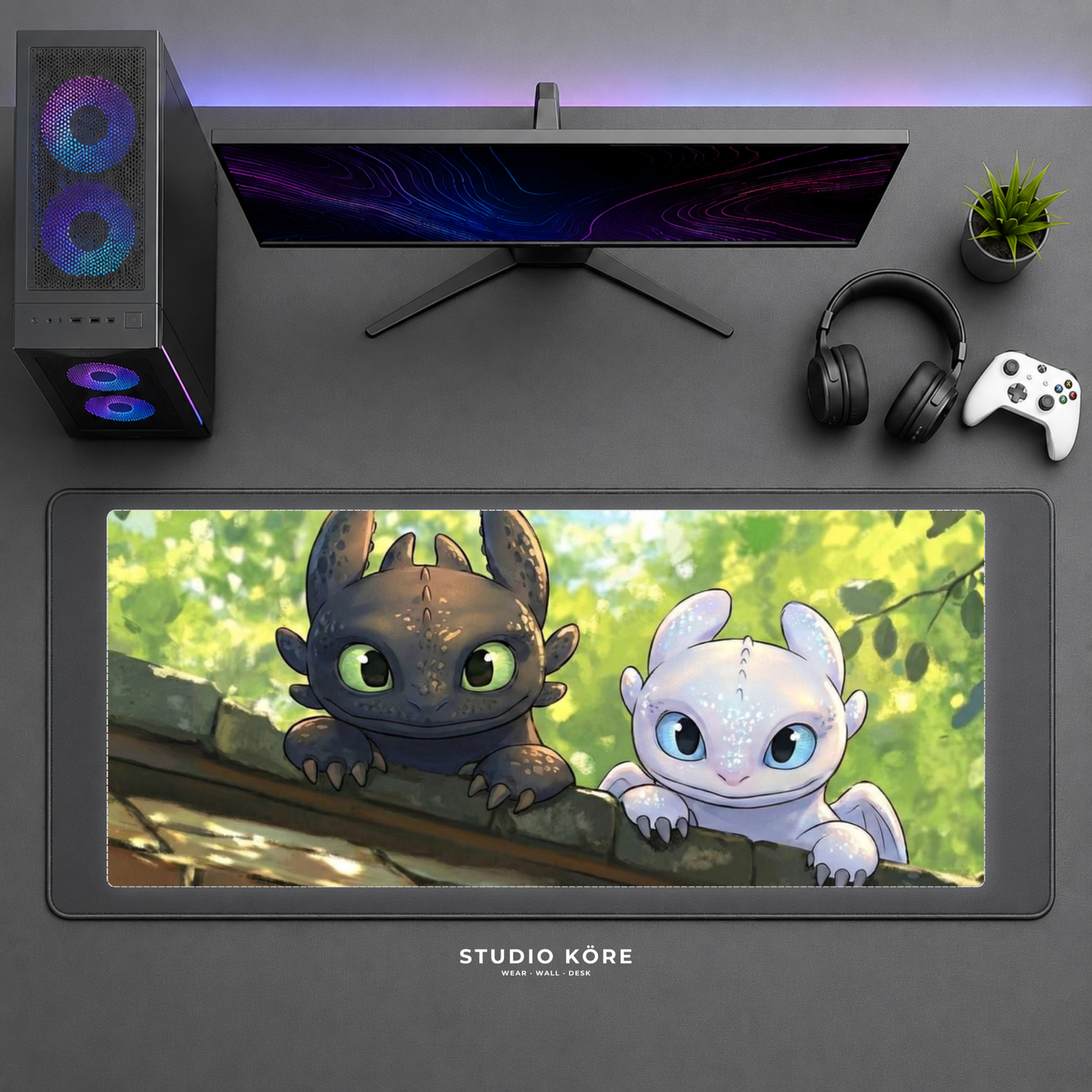 Gamer Pad Mouse XL 60×30 cm – Furia y Luz del Bosque