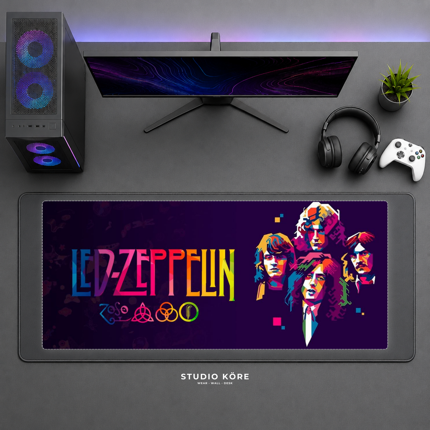 Gamer Pad Mouse XL 60×30 cm – Led Zeppelin
