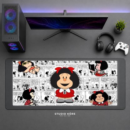 Gamer Pad Mouse XL 60×30 cm – Mafalda Rebelde