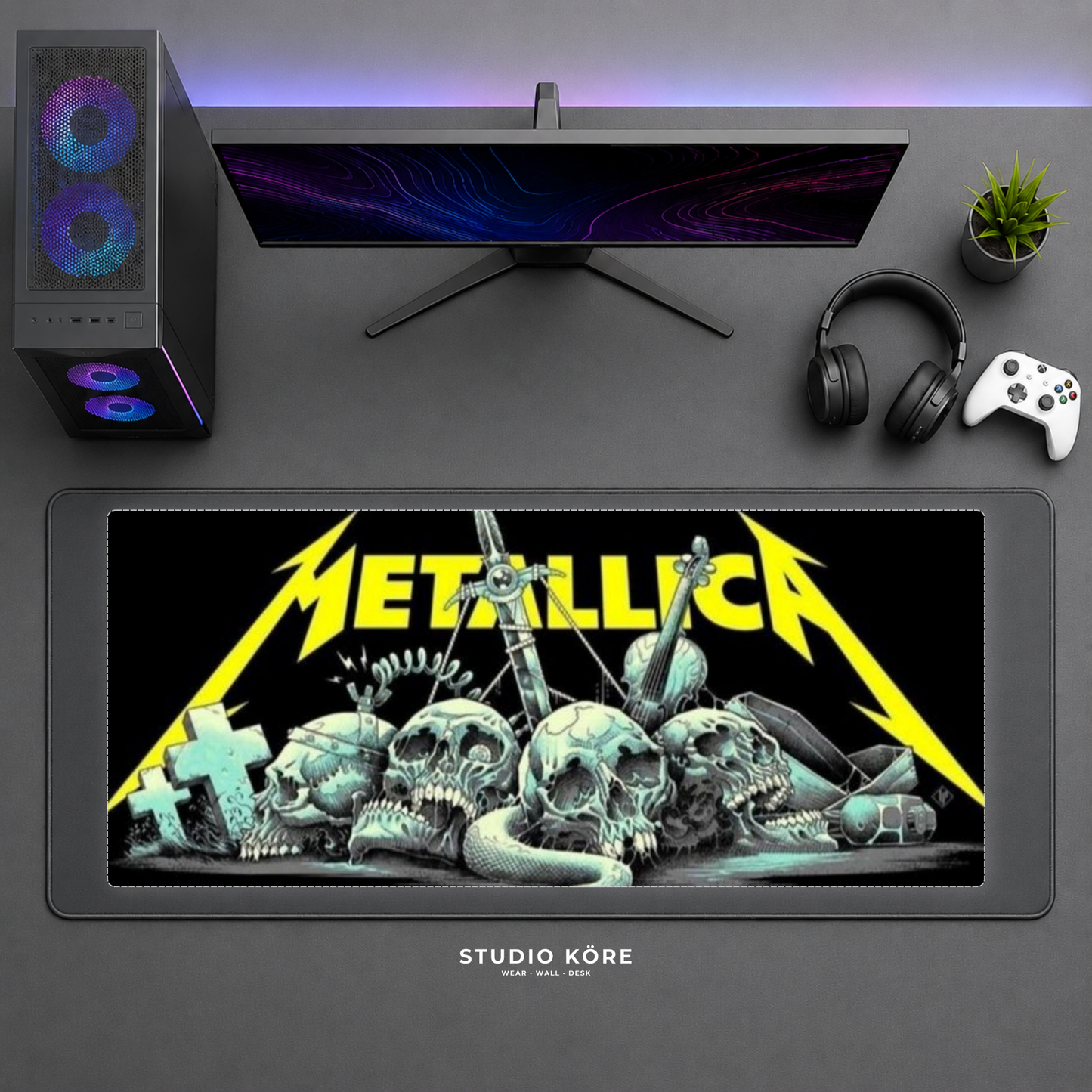 Gamer Pad Mouse XL 60×30 cm – Metallica 2