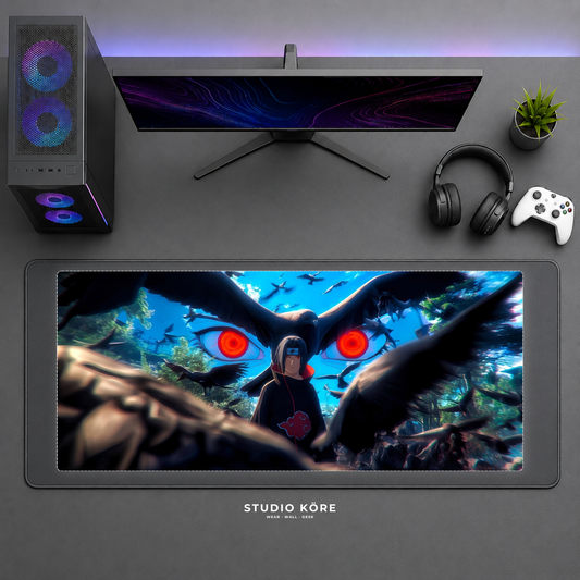 Gamer Pad Mouse XL 60×30 cm – Naruto Itachi Cuervos