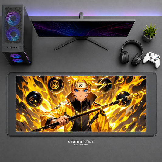 Gamer Pad Mouse XL 60×30 cm – Naruto Modo Kurama