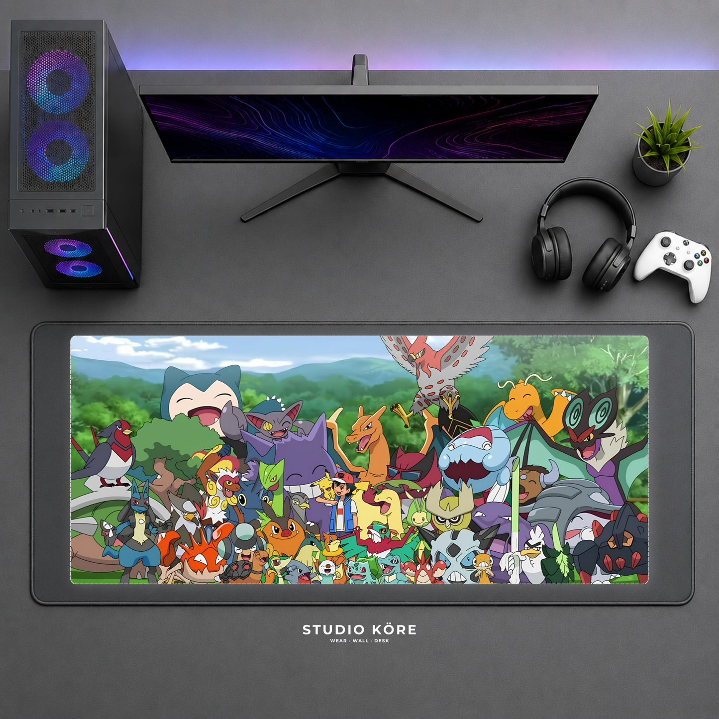 Gamer Pad Mouse XL 60×30 cm – Pokémon Equipo