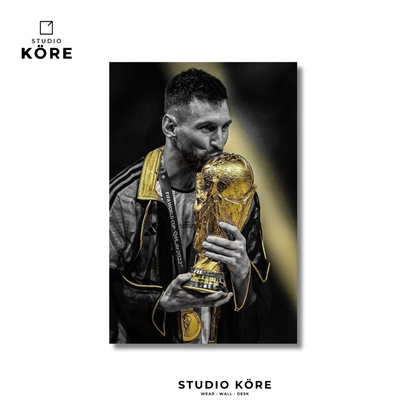 Cuadro Messi Campeón 2 Decorativo Premium