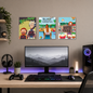 Set de 3 Posters Metalizados 30×20 cm TV Animado Adulto