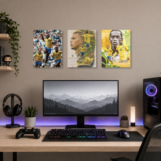 Set de 3 Posters Metalizados 30×20 cm Brasil Eterno