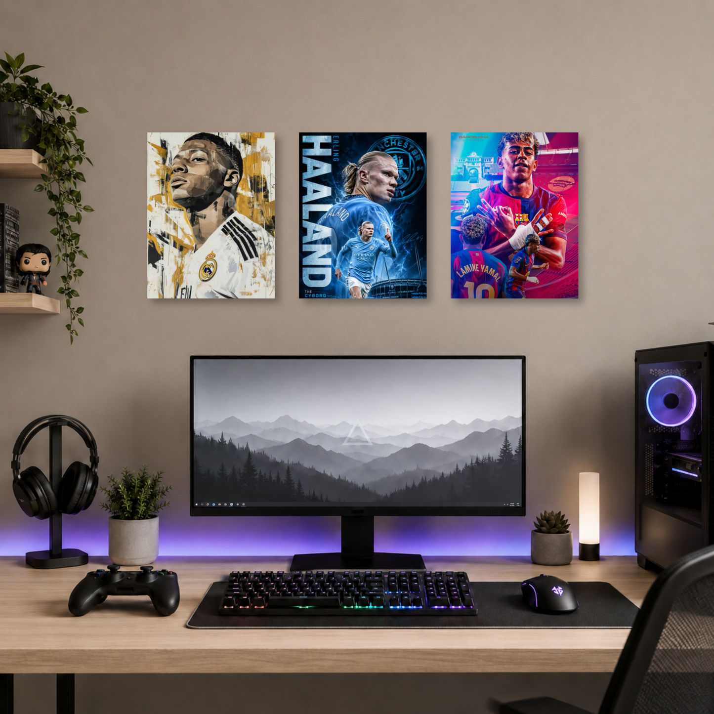 Set de 3 Posters Metalizados 30×20 cm Nueva Era del Fútbol
