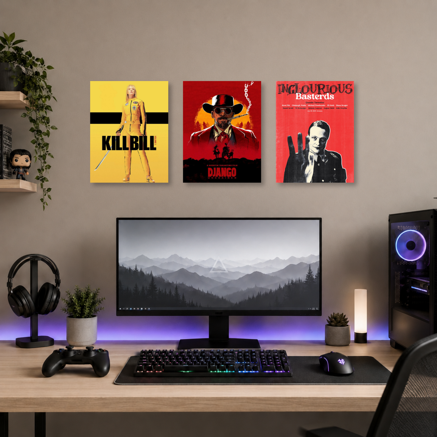 Set de 3 Posters Metalizados 30×20 cm Tarantino