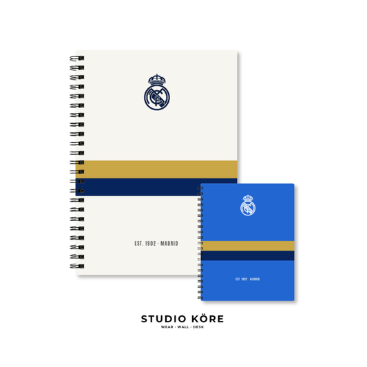 Combo Real Madrid Azul: Agenda + Mini Agenda de Bolsillo