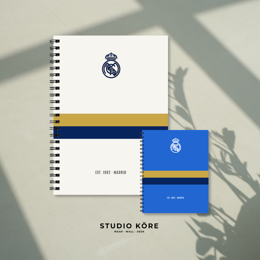 Combo Real Madrid Azul: Agenda + Mini Agenda de Bolsillo