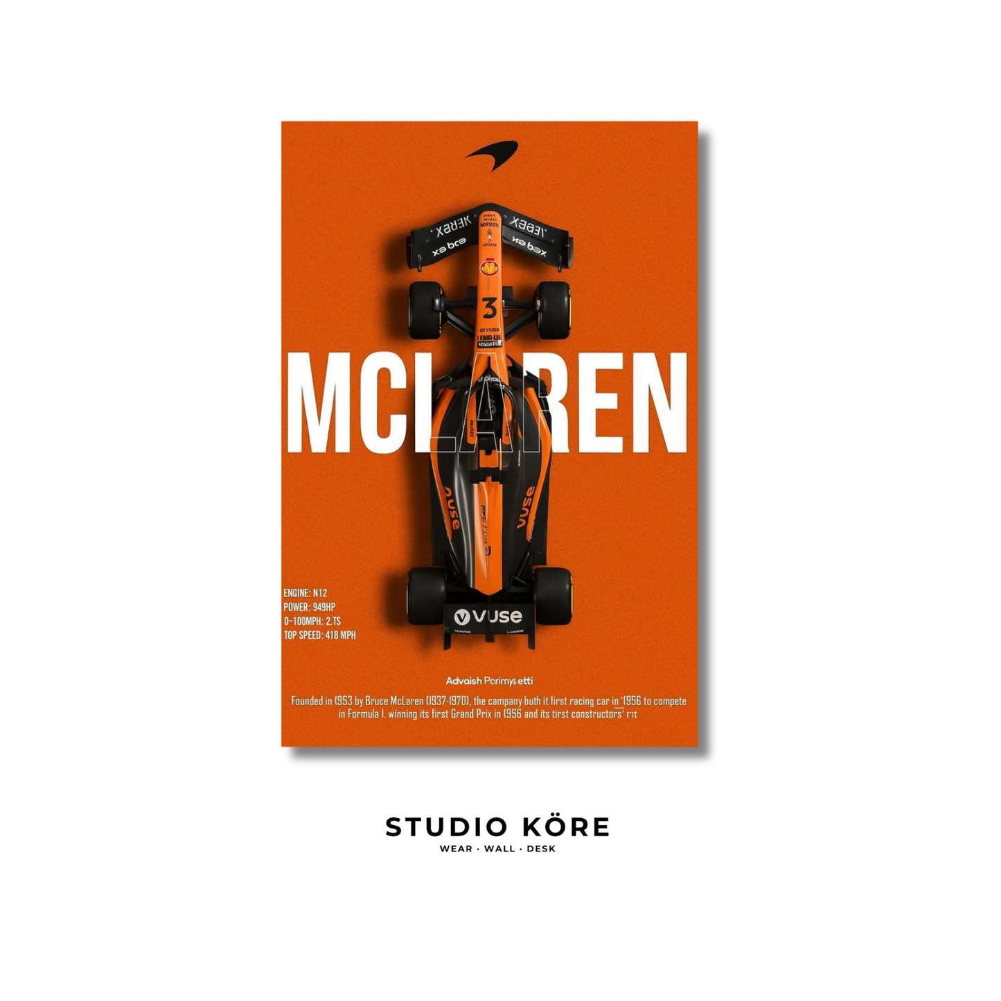 Cuadro Scuderia McLaren Vol2 Decorativo Premium