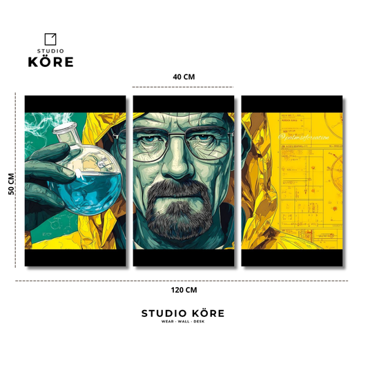 Cuadro Tríptico Breaking Bad Vol1 - 120 x 40 cm